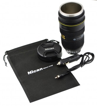  Термокружка Nican в виде фото-объектива, идентична модели Nikon 24-70mm f/2.8G . . фото 3