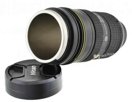  Термокружка Nican в виде фото-объектива, идентична модели Nikon 24-70mm f/2.8G . . фото 5