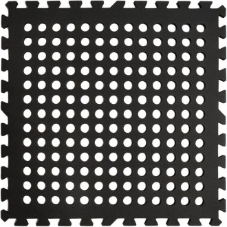 Пол пазл перфорированный - модульное напольное покрытие с отверстиями черное 625. . фото 2