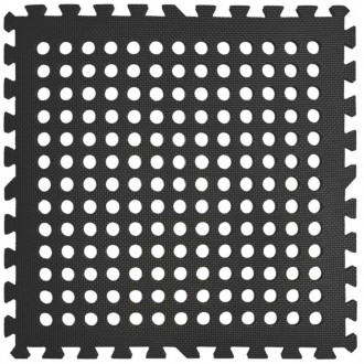 Пол пазл перфорированный - модульное напольное покрытие с отверстиями черное 625. . фото 3