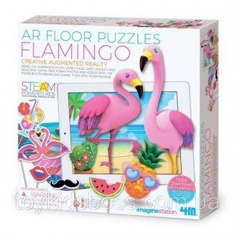Оживите изящных фламинго с помощью крупного пазла, красивых фигурок и технологии. . фото 2