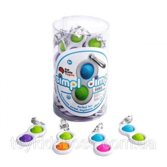 Сенсорный антистресс-брелок Fat Brain Toys Simpl Dimpl (4 цвета в ассортименте) . . фото 7
