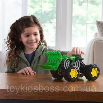 Игрушечный трактор John Deere Kids с ковшом и большими колесами может похвастать. . фото 9