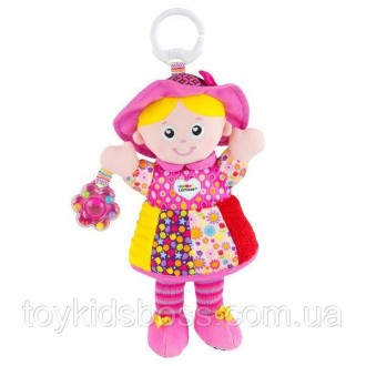 М'яка іграшка-підвіска Lamaze Лялька Емілі з брязкальцем сподобається дівчаткам . . фото 2