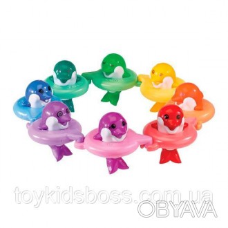 Набор игрушек для ванной Toomies Поющие дельфины вызовет улыбку у малыша, и купа. . фото 1