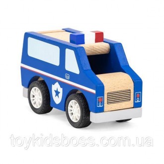 Деревянная машинка Viga Toys Полицейская отлично подходит для сюжетно-ролевых иг. . фото 3
