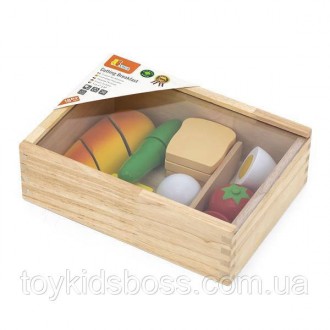 С набором игрушечных продуктов Viga Toys Завтрак малыш поможет вам приготовить п. . фото 3