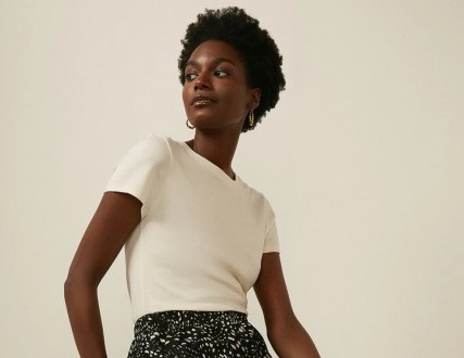 Суперстильная юбка модель - А- образная, чёрно- белого цвета Oasis, EUR 36, UK 1. . фото 2
