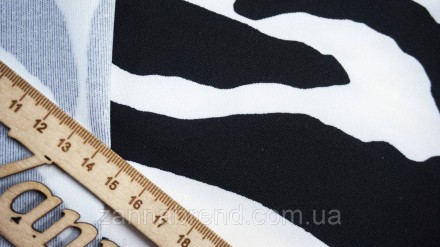  Ткань дайвинг черно-белого цвета "Зебра" - это трикотажная ткань которая имеет . . фото 6