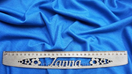 Ткань французский трикотаж однотонный цвет светлый джинс
. . фото 4