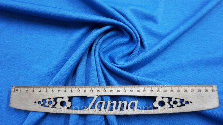 Ткань французский трикотаж однотонный цвет светлый джинс
. . фото 2