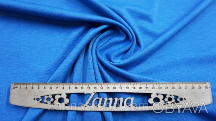 Ткань французский трикотаж однотонный цвет светлый джинс
. . фото 1