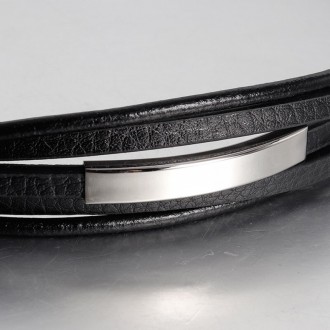 
 Мужской кожаный браслет Black/Silver
Кожаные браслеты из новой коллекции послу. . фото 6
