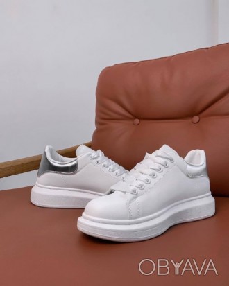
 Обувь Маквин Белые Серебро (J56-7) - стильная модель идеально подойдет в весен. . фото 1
