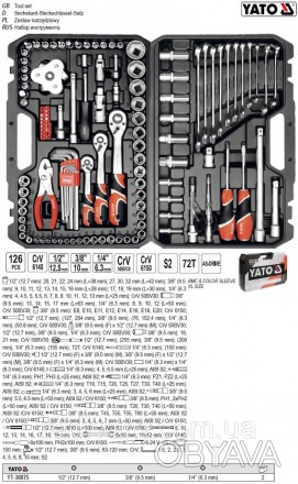 YATO-38875 - профессиональний набір інструментів, який розроблений з урахуванням. . фото 1