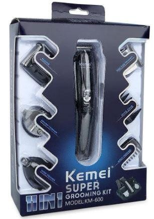 Тример KEMEI KM-600 багатофункціональний набір для стрижки волосся 11 в 1 Чорний. . фото 3