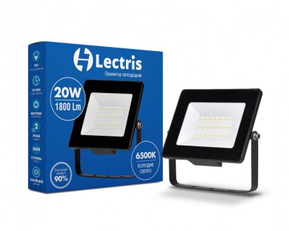 Світлодіодний прожектор Lectris 20W 1800Лм 6500K 185-265V IP65 1-LC-3002. Херсон. фото 1 Світлодіодний прожектор Lectris 20W 1800Лм 6500K 185-265V IP65 1-LC-3002. Херсон. фото 1
