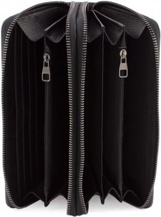 Мужской кожаный клатч на два отделения Marco Coverna (15420) B5902B-1Q black с п. . фото 6
