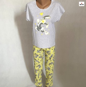 Женская пижама летняя футболка со штанами хлопок 42-54р.
Женская летняя пижама ф. . фото 3