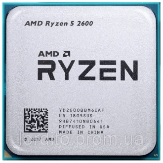 Процессор AMD Ryzen 5 2600 6x3.4GHz-3.9GHz/16Mb/65W (YD2600BBAFBOX) Box Socket A. Токмак. фото 1 Процессор AMD Ryzen 5 2600 6x3.4GHz-3.9GHz/16Mb/65W (YD2600BBAFBOX) Box Socket A. Токмак. фото 1