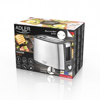 Тостер Adler AD 3214
Ефективний тостер потужністю 900 Вт, в якому можна приготув. . фото 10