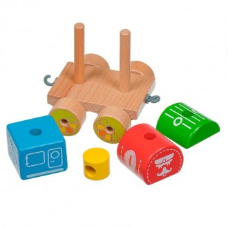 Деревянная игрушка - паровоз с кубиками "Алфавит" арт. Д222
С такой игрушкой мал. . фото 11