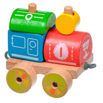 Деревянная игрушка - паровоз с кубиками "Алфавит" арт. Д222
С такой игрушкой мал. . фото 4