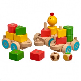 Деревянная игрушка "Паровозик с пирамидками" ТМ Lucy&Leo арт. LL208
Паровозик с . . фото 7