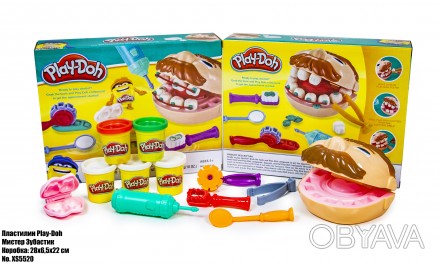 Набор для творчества с пластилином Play-Doh "Містер Зубастик" даст возможность р. . фото 1