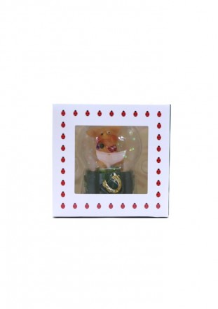 декоративный стеклянный шар с блестками Melinera. Размер упаковки: 5,5х7,5х5,5 с. . фото 3