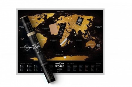 Travel Map™ Black World — это дизайнерская и детальная скретч-карта для путешест. . фото 3