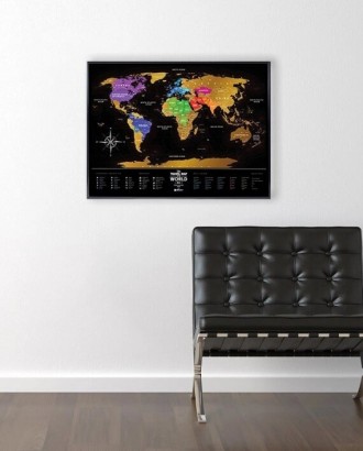 Travel Map™ Black World — это дизайнерская и детальная скретч-карта для путешест. . фото 2