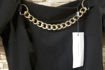 Обворожительное, стильное платье чёрного цвета с коротким рукавом размер UK12, E. . фото 4