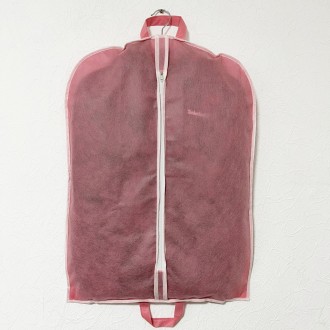 Чехол для одежды детский пылезащитный на молнии розового цвета размер 50*70 см.
. . фото 2