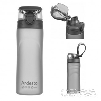    Бутылка для воды 600 мл Ardesto AR2205PGY СераяХарактеристики:Тип: Бутылка д. . фото 1
