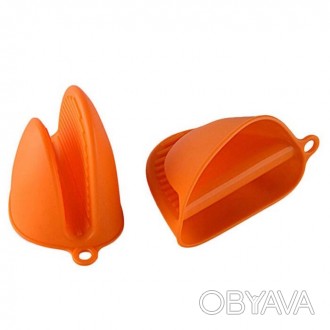 Описание:Кухонный силиконовый прихват Размер:11 х 8.5 смЦвет: Оранжевый. . фото 1