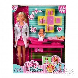 Игровой набор куколка Steffi Love из серии «Штеффи-доктор» с аксессуарами. Кукла. . фото 1