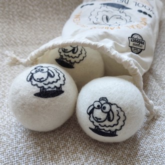 Шерстяные мячики для сушки Dryer Balls / Еко-шары из овечей шерсти 100% Новая Зе. . фото 8