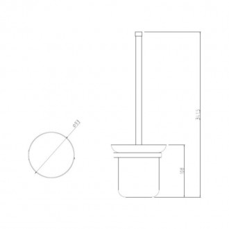 Напольный ершик для туалета Lidz (CRG)-121.05.03 является одним из необходимых а. . фото 3