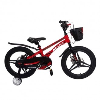 Детский двухколесный облегченный велосипед MARS-3 16 дюймов колеса КрасныйДетски. . фото 2