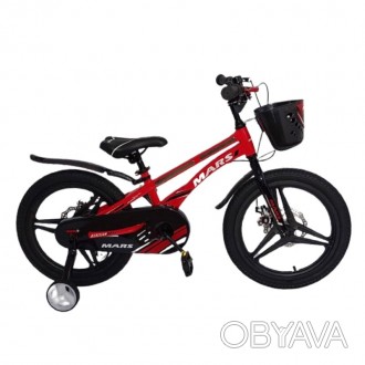 Детский двухколесный облегченный велосипед MARS-3 16 дюймов колеса КрасныйДетски. . фото 1
