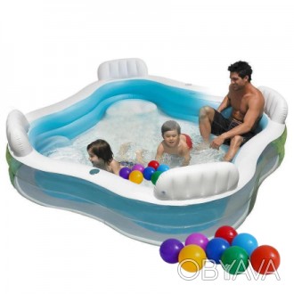  Дитячий надувний басейн Intex з кульками.
"
Надувний басейн буде чудовим подару. . фото 1
