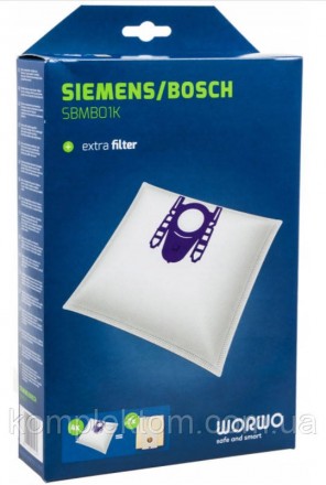 Мешки для пылесоса Bosch Type G Worwo 4шт (SBMB01K)
 
Совместимость с моделями B. . фото 5