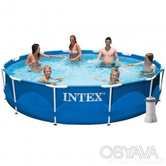 Каркасный круглый бассейн Intex 28212, 366 x 76 см с картриджным фильтр-насосом
. . фото 1