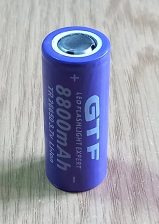 Вітринний зразок. Акумулятор GTF TR26650 8800 мАг 3,7 В з плоским плюсом. Дніпро. фото 1 Вітринний зразок. Акумулятор GTF TR26650 8800 мАг 3,7 В з плоским плюсом. Дніпро. фото 1