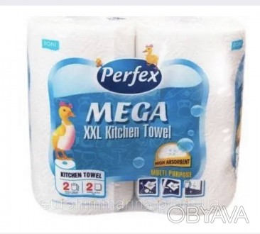 
Бумажные полотенца ролевые (рулонные) 2 рулона Perfex MEGA 100% целюлеза 860610. . фото 1