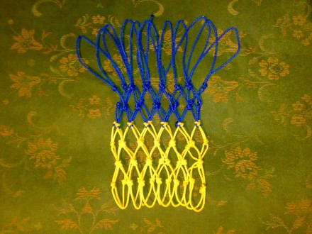 ЦЕНА ЗА ПАРУ-150грн

Сетка стандартная (12 петель).
Цвет: синя-жёлтая
Шнур п. . фото 5
