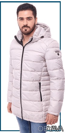 Тепла і легка класична зимова чоловіча куртка з хутряним комірцем, зі зйомним ка. . фото 1