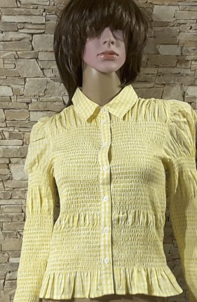 Оригинальная блуза из 100% тончайшего индийского хлопка с длинным рукавом на пуг. . фото 4
