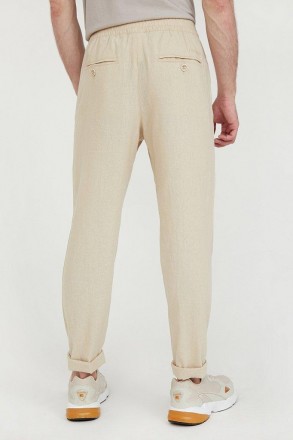 Мужские летние брюки из льна и вискозы, прямого кроя от финского бренда Finn Fla. . фото 5